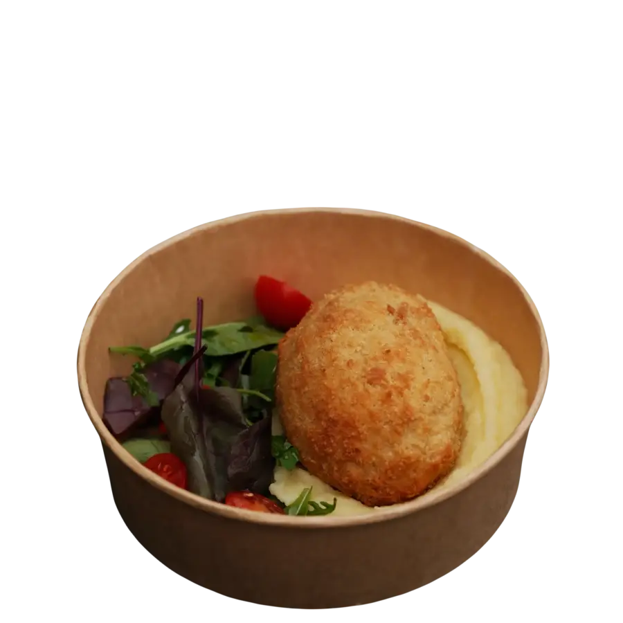 Соковита котлета по-київськи з картопляним пюре