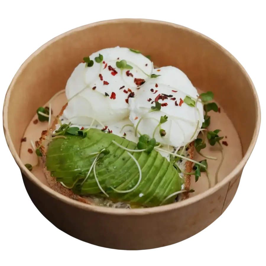 Авокадо-тост з яйцем пашот і крем-сиром