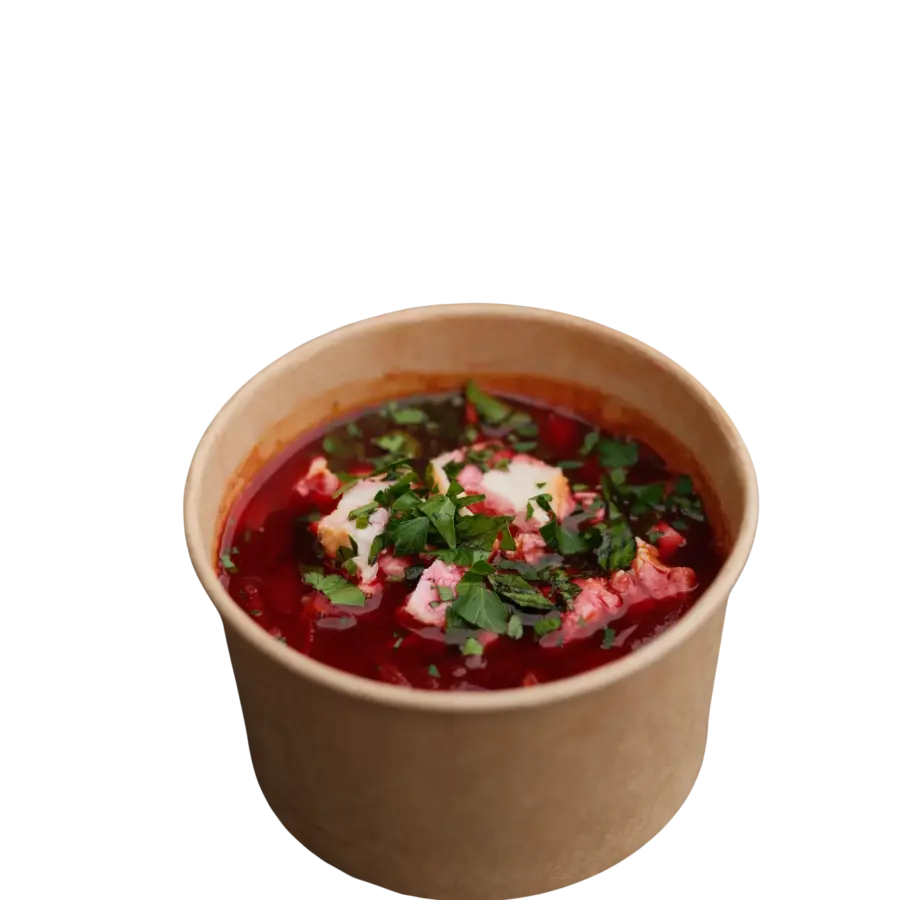 Борщ з копченою грушею та куркою