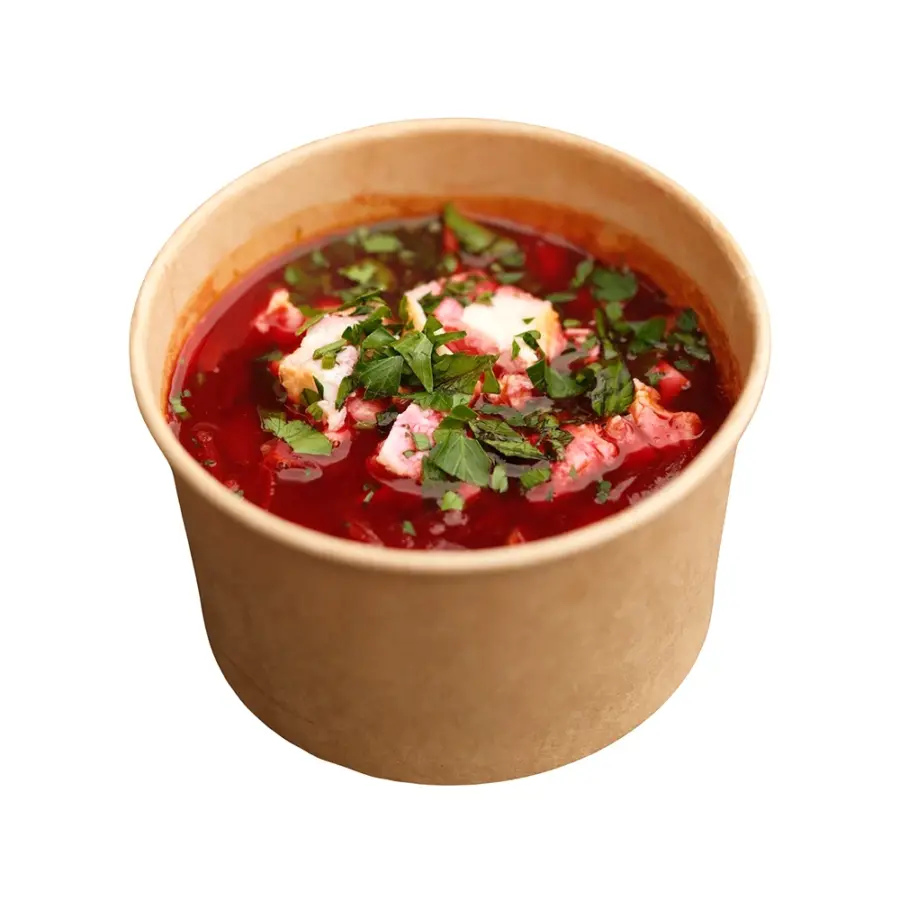 Борщ з копченою грушею та куркою